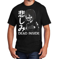 Dead Inside Japanese Sad Anime Girl Soft Grunge Em Basic T-shirt | Artistshot