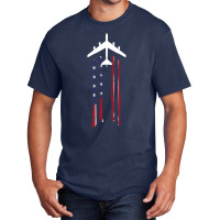 Trending B-52 Stratofortress Bomber Us Flag-eebnj Basic T-shirt | Artistshot