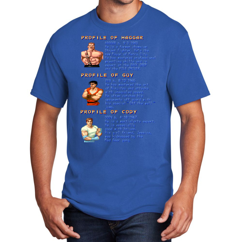 Final Fight Profiles Basic T-shirt by elmirnaswaa | Artistshot