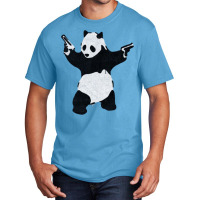 Banksy Panda With Guns Basic T-shirt | Artistshot