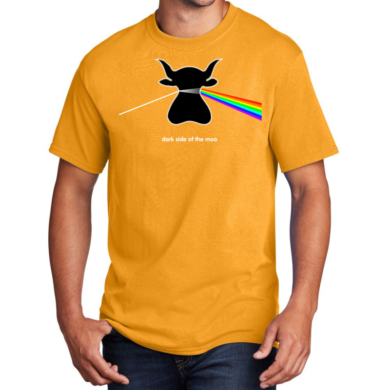 Dark Side Of The Moo Basic T-shirt by sukantotsonu | Artistshot