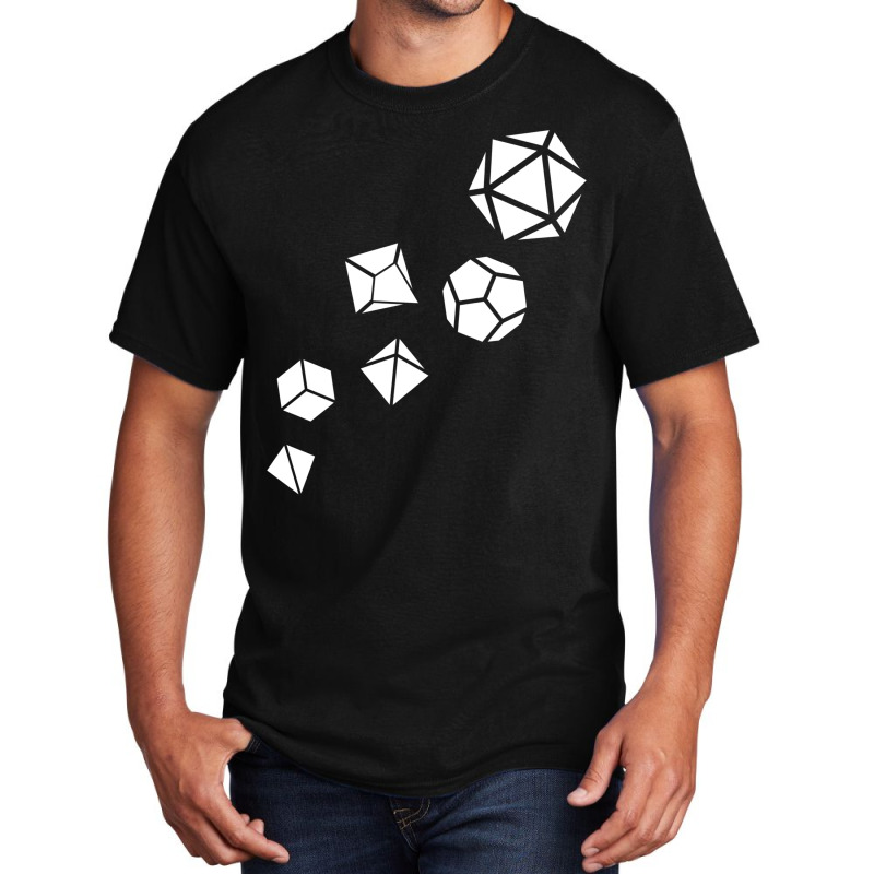 Polyhedral Dice Of The Game Master Tabletop Rpg Ga Basic T-shirt by basaulajtonya | Artistshot