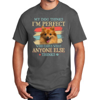 My Dog Thinks Im Perfect German Spitz Dog Retro St Basic T-shirt | Artistshot