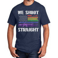 Gay Veteran We Shoot Straight Lgbt Veterans Day Gi Basic T-shirt | Artistshot