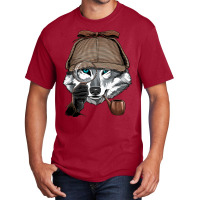 Detective Gray Wolf Spy Investigator Wildlife Wolf Basic T-shirt | Artistshot