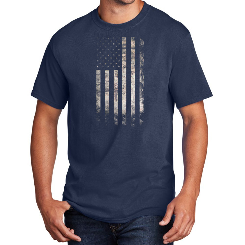 Vintage Usa Flag Basic T-shirt | Artistshot