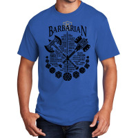 Rpg Class Series Barbarian   Black Version Basic T-shirt | Artistshot