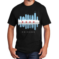 Vintage Chicago Illinois Flag Skyline For Men Or W Basic T-shirt | Artistshot