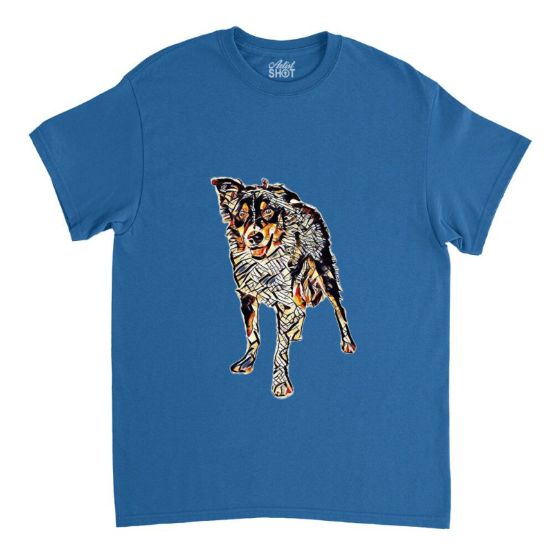 A Border Collie Dog Standing Classic T-shirt | Artistshot