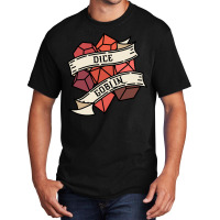 Red Tone Dice Goblin Tattoo Style Dnd Dice Basic T-shirt | Artistshot