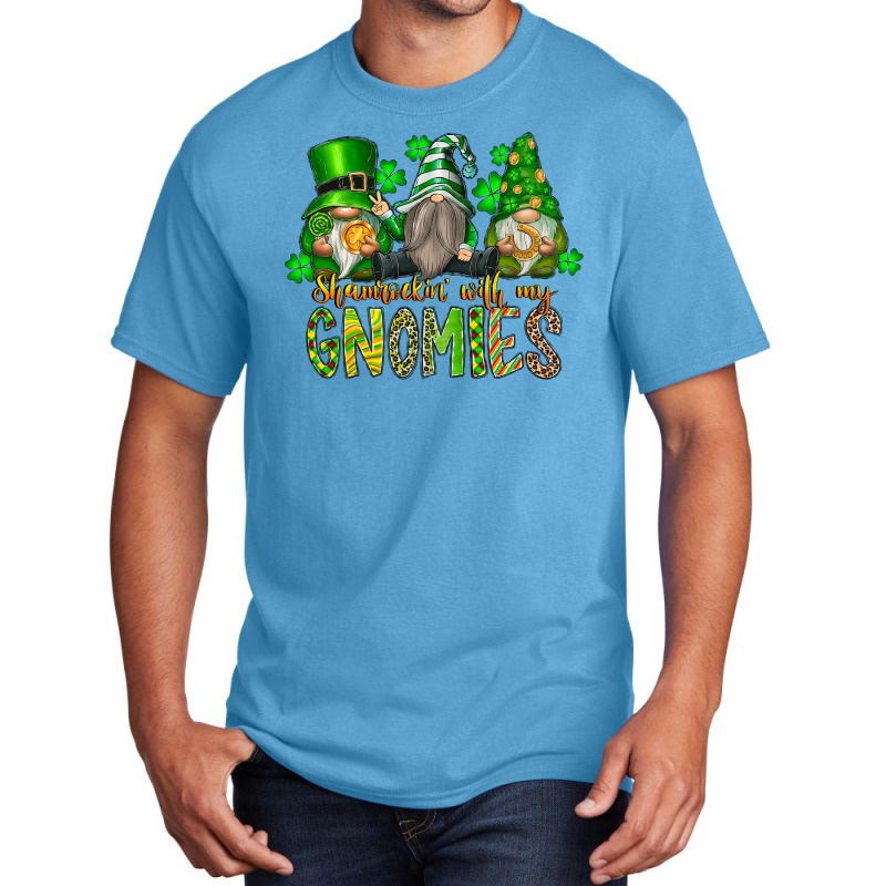 Shamrockin With My Gnomies Basic T-shirt by SublimationCraftShop | Artistshot