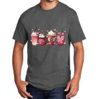 Valentine Coffee Heart Iced Coffee Lover Valentine Basic T-shirt | Artistshot