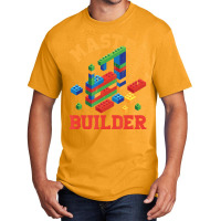 Master Builder Block Building Master Brick Builder Basic T-shirt | Artistshot