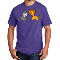 Badger And Lion Pair Basic T-shirt | Artistshot