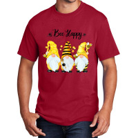 Bee Happy Bee Gnome Spring T Shirt Basic T-shirt | Artistshot