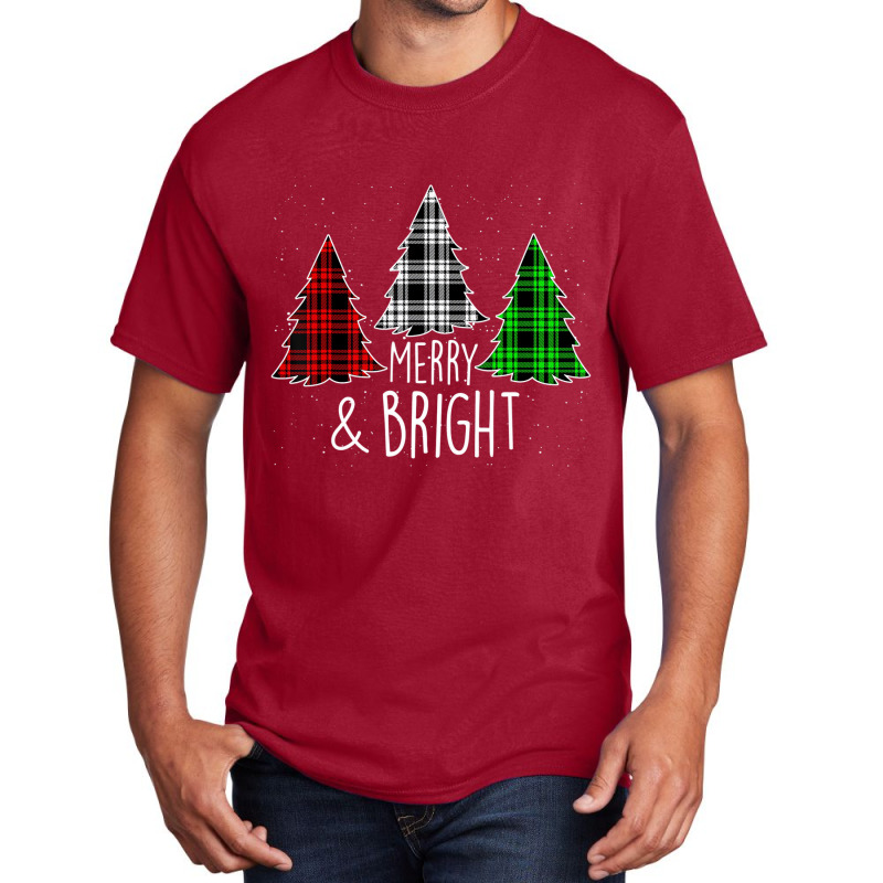 Merry And Bright Christmas Family Pajamas Matching Basic T-shirt | Artistshot