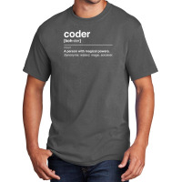 Coder Definition Basic T-shirt | Artistshot