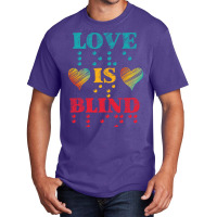 Love Is Blind Braille Blindness Awareness Trending Basic T-shirt | Artistshot