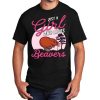 Just A Girl Who Loves Beavers 2 Basic T-shirt | Artistshot