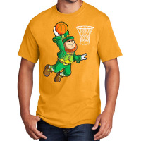 Leprechaun Basketball Dunk St Patricks Day Boys Me Basic T-shirt | Artistshot