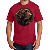 Chocolate Labrador Retriever Stars Basic T-shirt | Artistshot