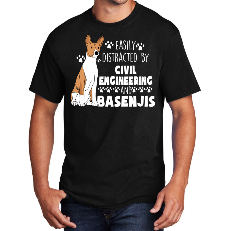 Civil Engineering And Basenjis Aesthetic Basic T-shirt | Artistshot