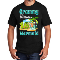 Cute Mermaid Grammy Of The 18th Birthday Music Basic T-shirt | Artistshot