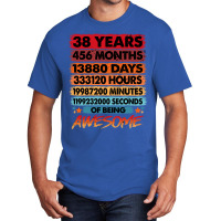 38th Birthday  38 Years Old Vintage Birthday 80s Basic T-shirt | Artistshot