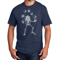 Skull Juggling Skeleton Funny Basic T-shirt | Artistshot