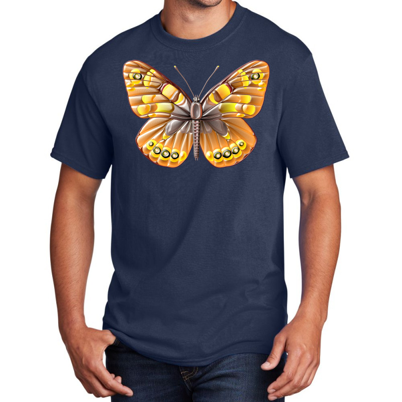 Plastic Color Butterfly Yellow Basic T-shirt by bebbahctinb | Artistshot