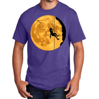 Mountaineering Free Climbing Bouldering Moon Sky H Basic T-shirt | Artistshot