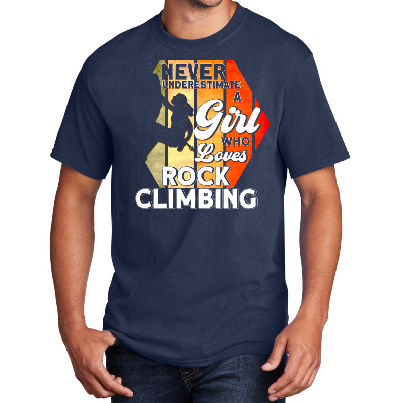 Rock Climbing Climber Climbing Retro Basic T-shirt | Artistshot