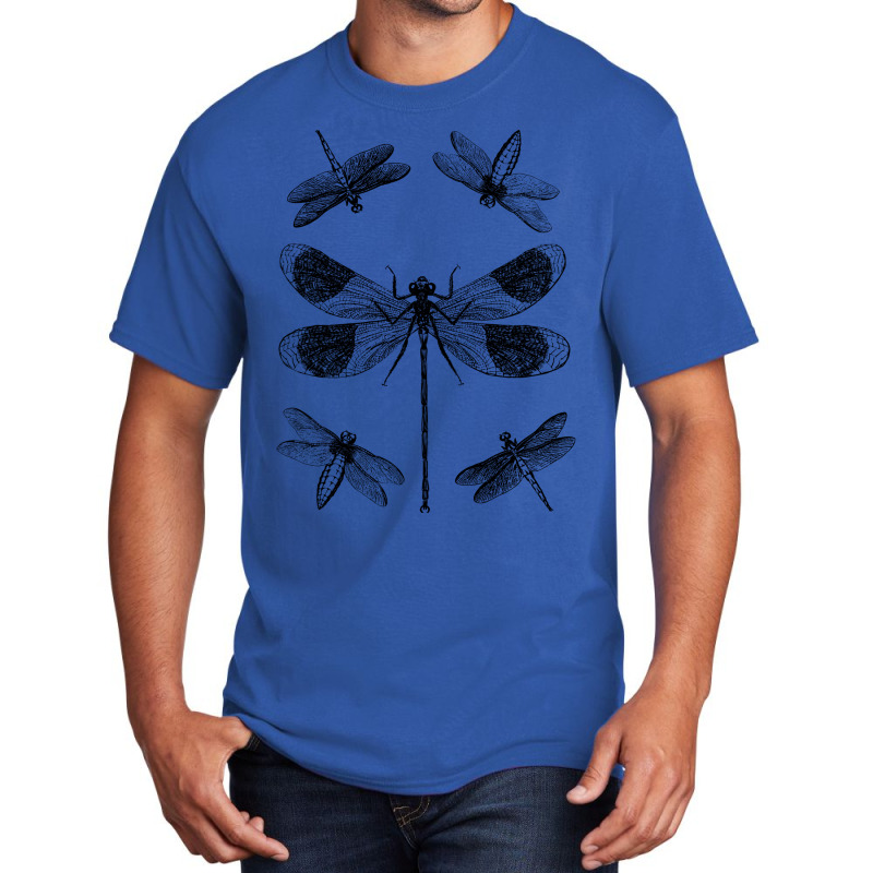 Vintage Dragonflies Entomology Red Basic T-shirt | Artistshot