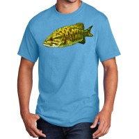 Smalmouth Bass Fish Illustrations Basic T-shirt | Artistshot