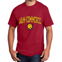 Texas A&m Commerce Lions Arch Over Officially Lice Basic T-shirt | Artistshot