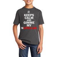 Keeps Calms And Tee Gimmes My Nutellas Funny Red D Basic Youth T-shirt | Artistshot