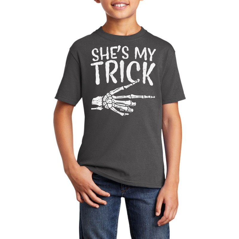 Mens Shes My Trick Matching Couple Halloween Costu Basic Youth T-shirt | Artistshot