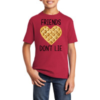 Friends Don't Lie Funny Waffle Heart Love For Best Basic Youth T-shirt | Artistshot