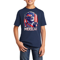 Trump Merica 4th Of July Men Boys Kids Murica T Sh Basic Youth T-shirt | Artistshot