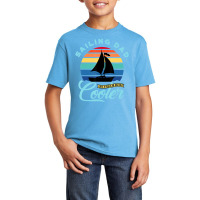 Mens Sailing Dad   Sailboat Sail Boating Captain S Basic Youth T-shirt | Artistshot