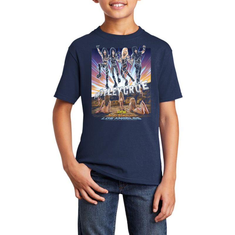 MÃ¶tley CrÃ¼e   The Stadium Tour Los Angeles T Basic Youth T-shirt by fiddolamuf | Artistshot