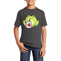 Funny Frog Lover Frog With Strawberry Milk T Shirt Basic Youth T-shirt | Artistshot