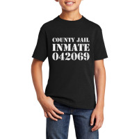 County Jail Inmate Costume Prisoner Outfit Hallowe Basic Youth T-shirt | Artistshot