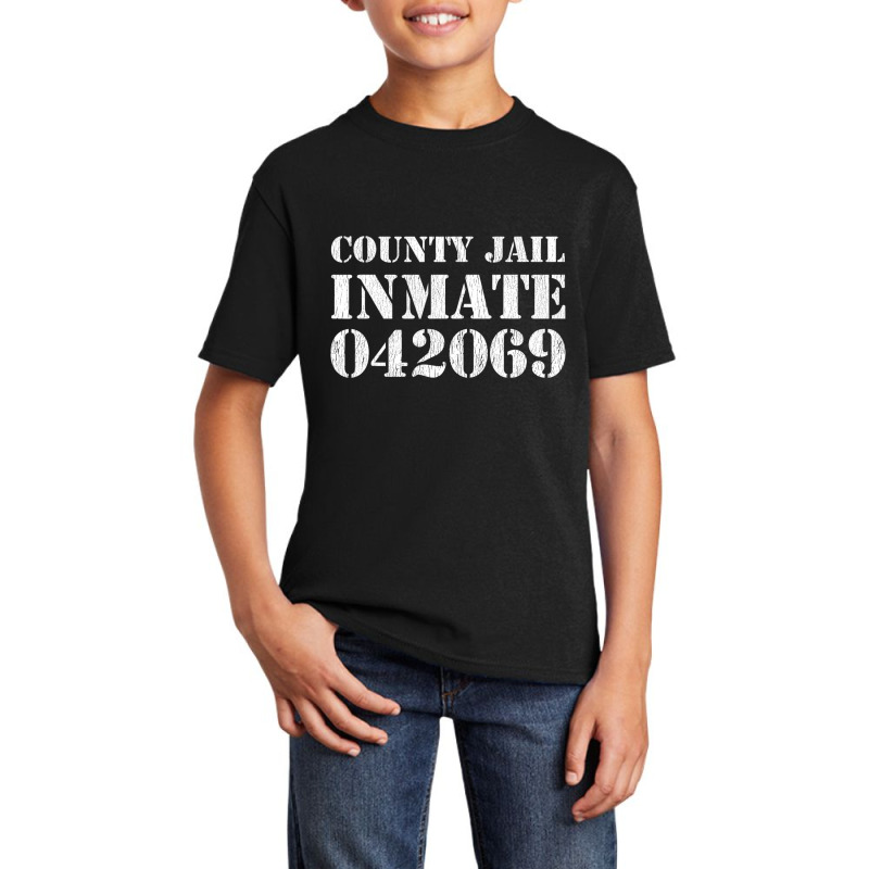 County Jail Inmate Costume Prisoner Outfit Hallowe Basic Youth T-shirt | Artistshot