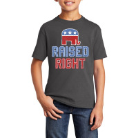 Republican Gop Conservative Raised Right T Shirt Basic Youth T-shirt | Artistshot