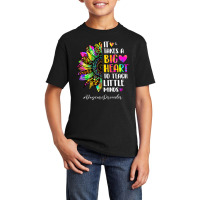 Daycare Provider It Takes A Big Heart To Shape Lit Basic Youth T-shirt | Artistshot