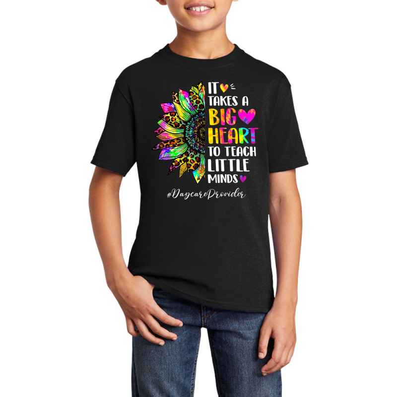 Daycare Provider It Takes A Big Heart To Shape Lit Basic Youth T-shirt by scrabeck | Artistshot