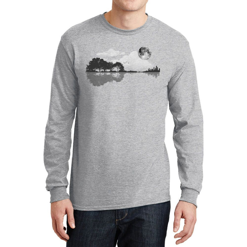 Nature Guitar Long Sleeve Shirts by Amitabart | Artistshot