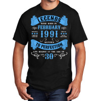 30th Birthday 30 Years 1991 February Funny Basic T-shirt | Artistshot