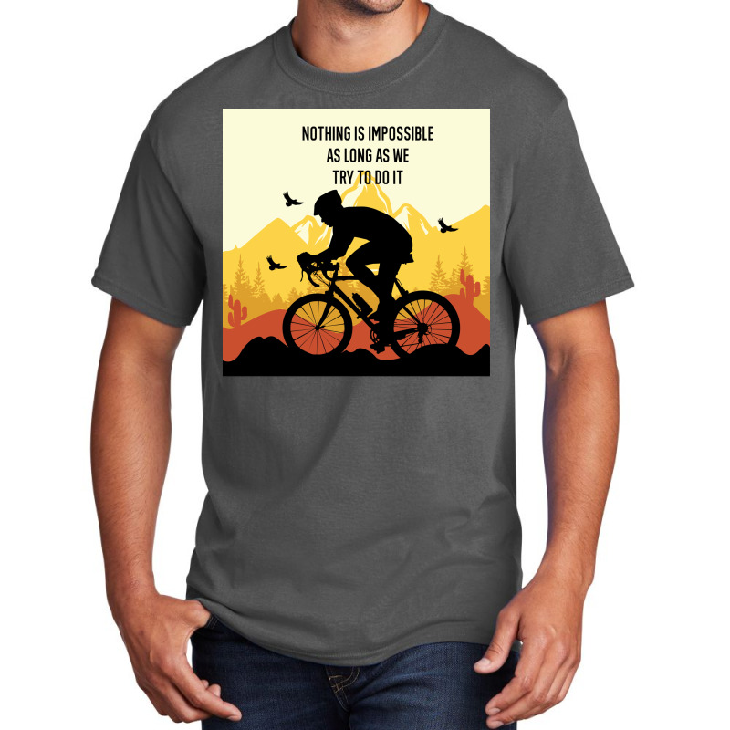 Mountain Bicycle Yellow Basic T-shirt | Artistshot